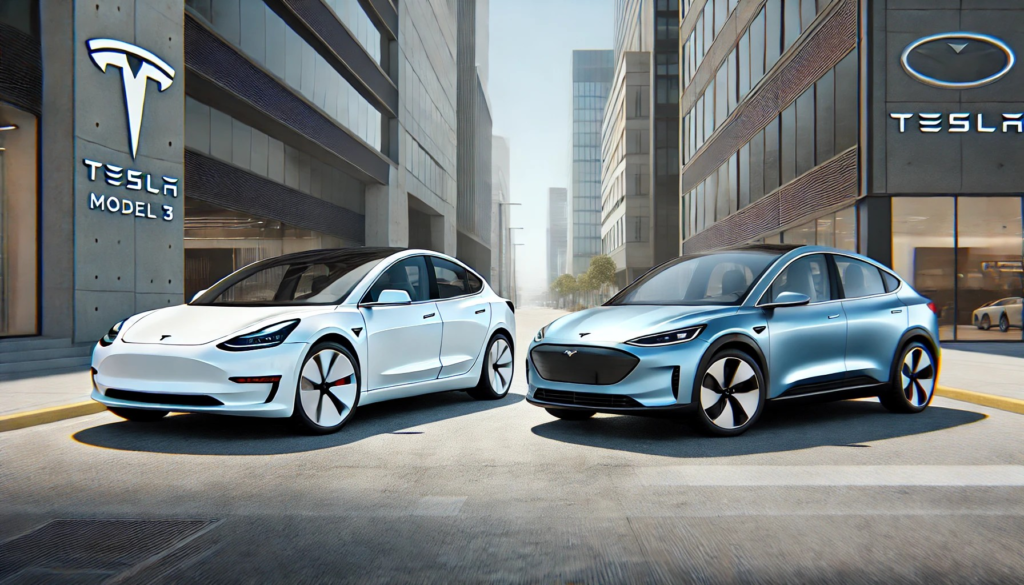 Tesla Model 3 and BYD Seal electric cars in comparison